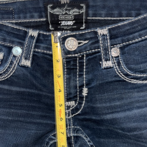 Big Star⭐️Jenae Ankle Skinny Black Label Stretch Dark Wash Jean 26R - Picture 6 of 16